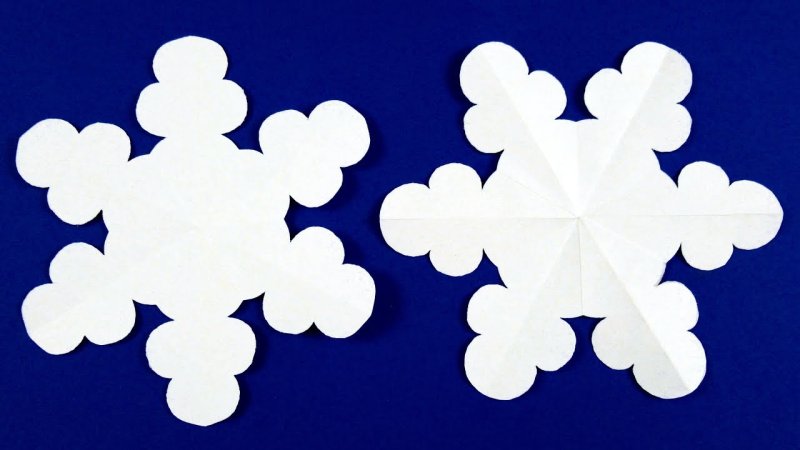 Снежинка из бумаги с детьми 5-6 лет