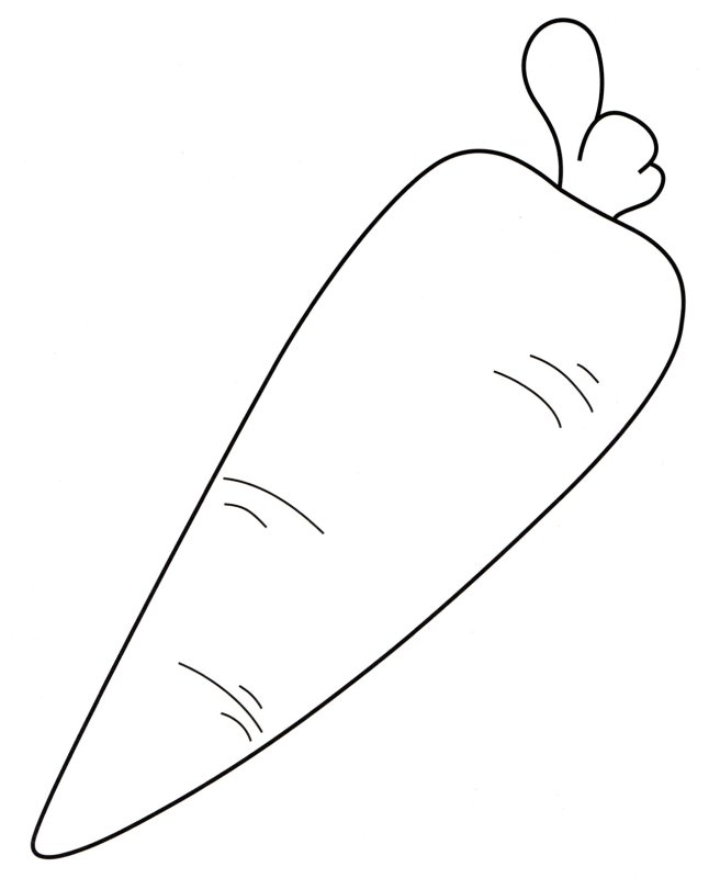 Раскраска овощи морковь