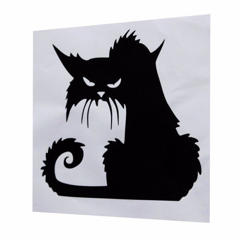 Трафарет кота на Хэллоуин