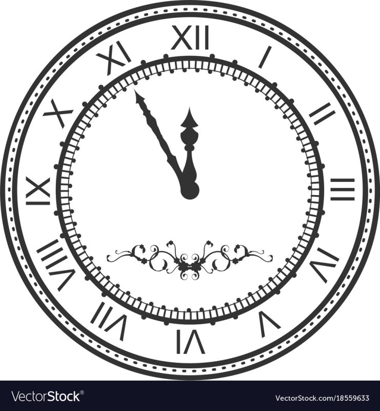 Циферблат часов трафарет
