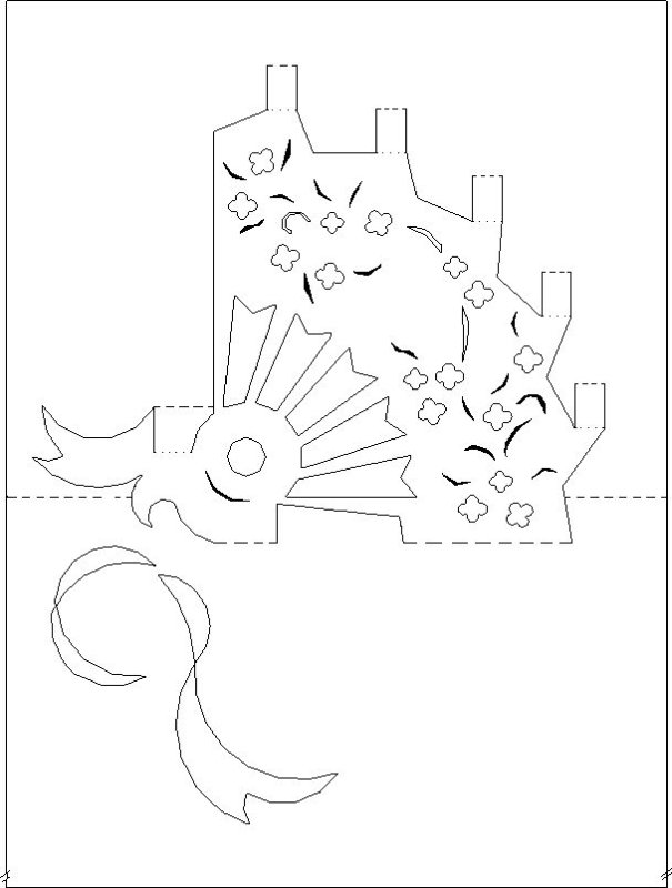 Схемы для вырезания объемных открыток