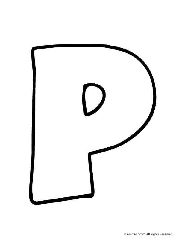 Буква p трафарет