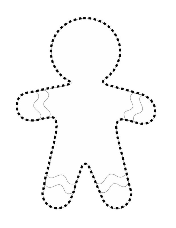 Трафарет для печенья человечек