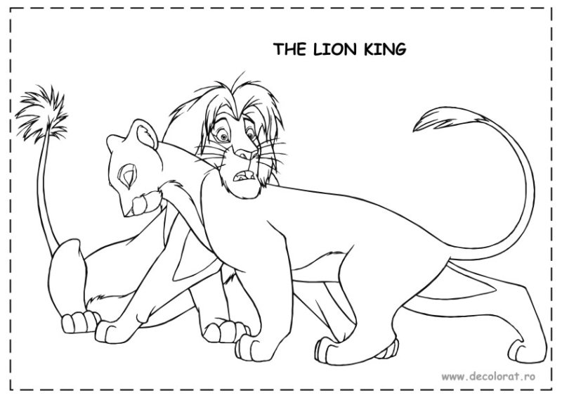 Король Лев Каен раскраска