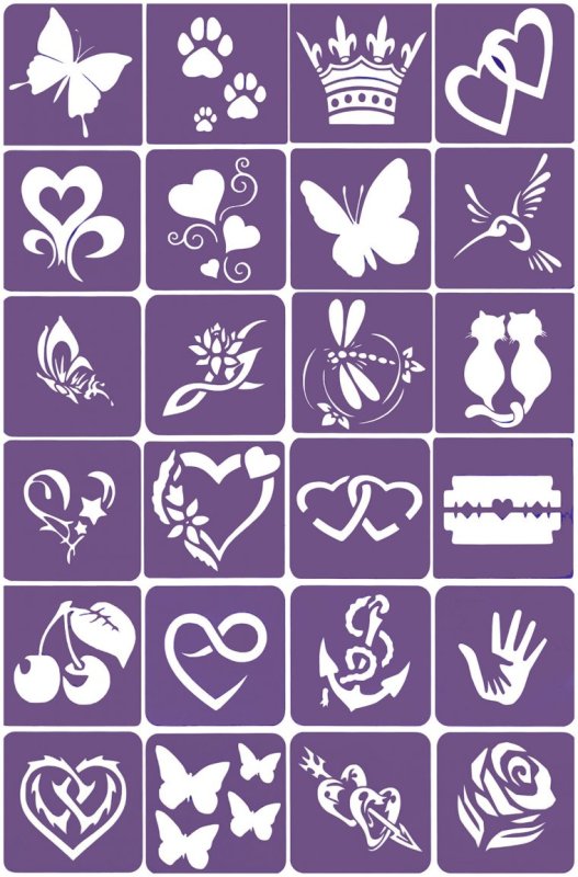 Трафарет для блеск-тату