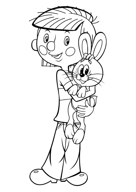 Раскраска Простоквашино дядя Федор