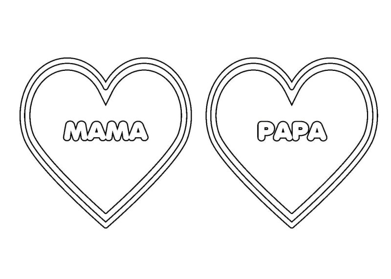 Сердечко раскраска для детей