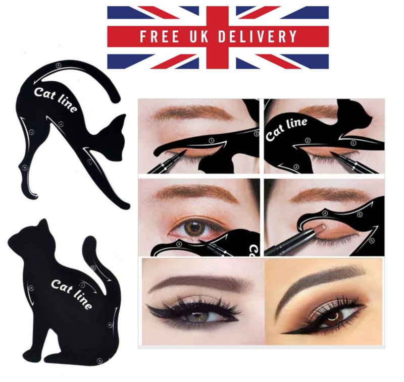 Трафарет кошки для рисования стрелок