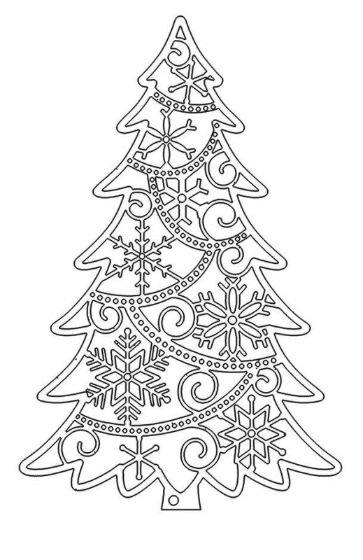 Украшение на окно елка