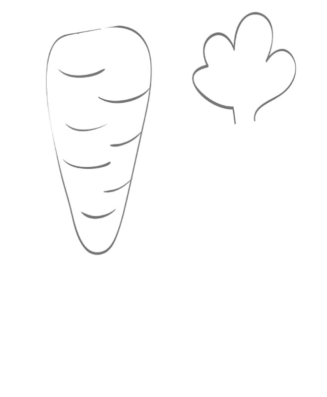 Трафарет морковь для детей
