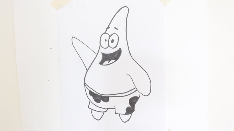 Патрик рисунок для срисовки