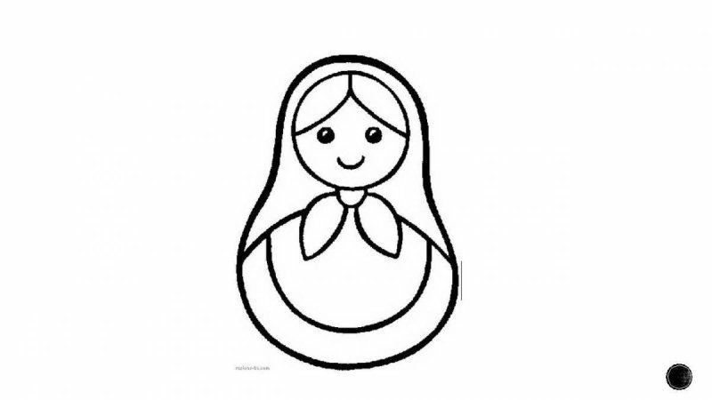 Матрешка раскраска для детей