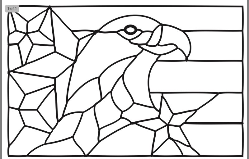 Витраж рисунок для детей