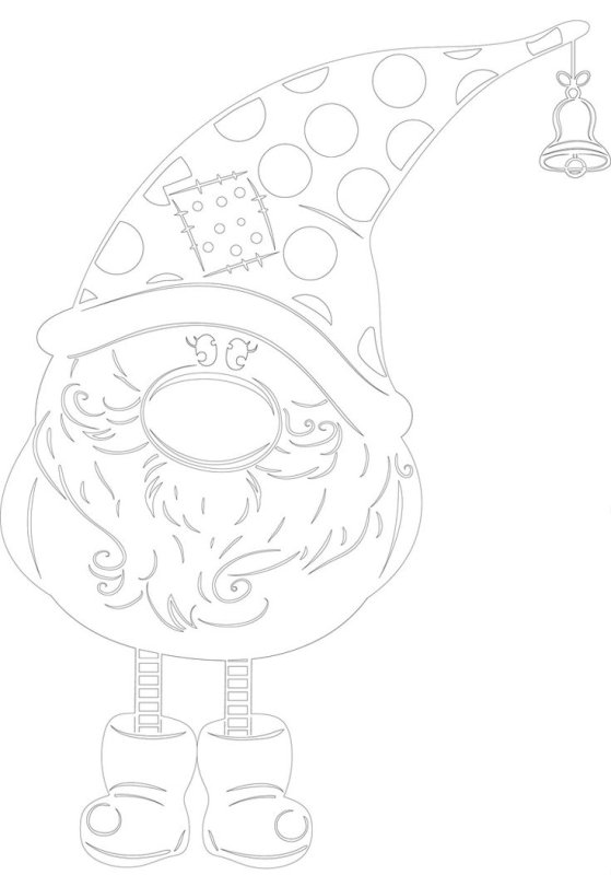 Вытынанки Гномы новогодние