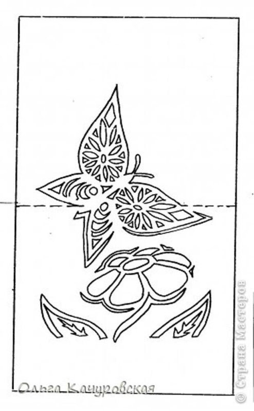 Ажурное вырезание из бумаги схемы