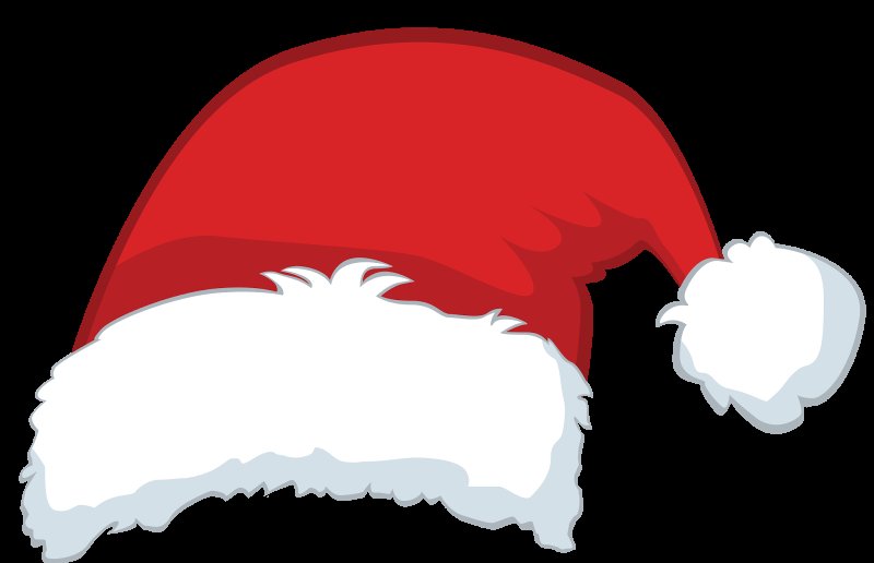 Шапка Деда Мороза трафарет