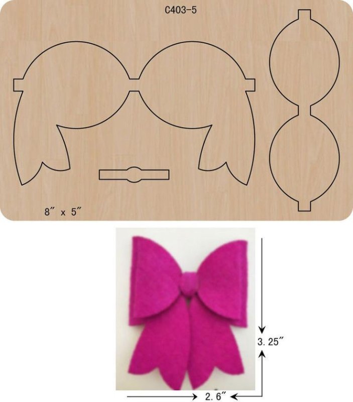 Выкройка бантика