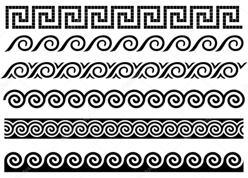 Орнамент древней Греции Меандр