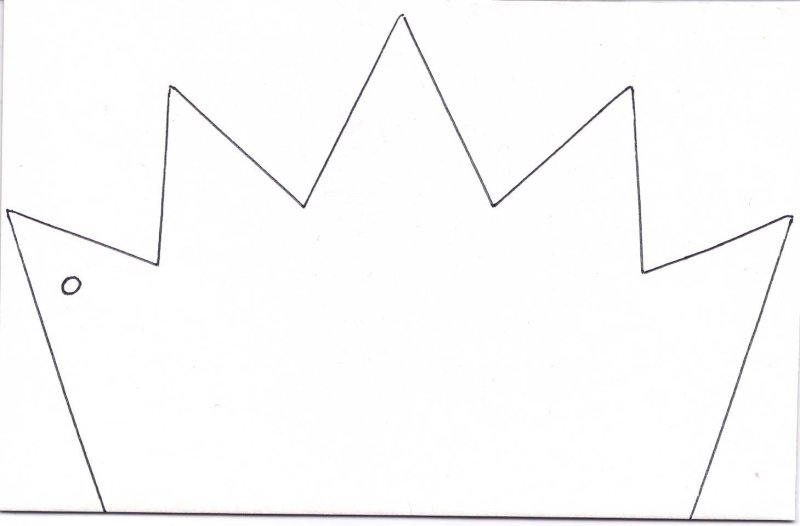 Выкройка короны из бумаги