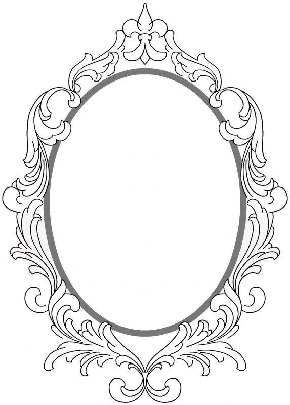 Овальная рамка для портрета