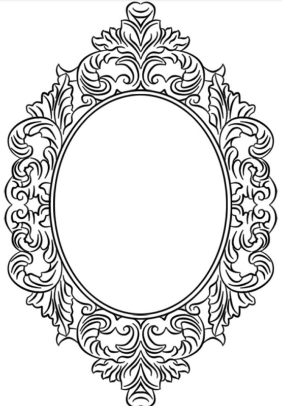 Винтажная овальная рамка