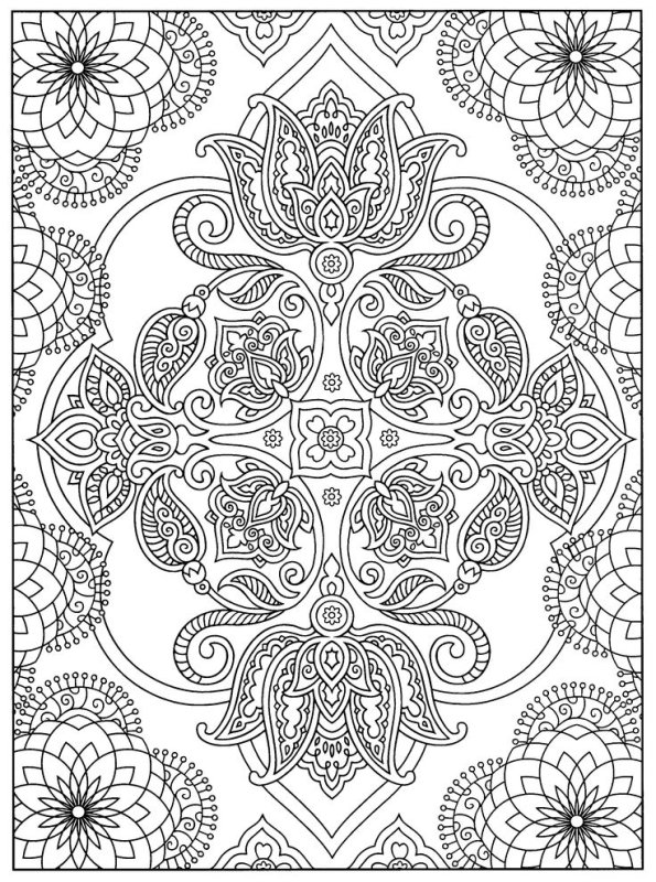 Раскраски антистресс узоры