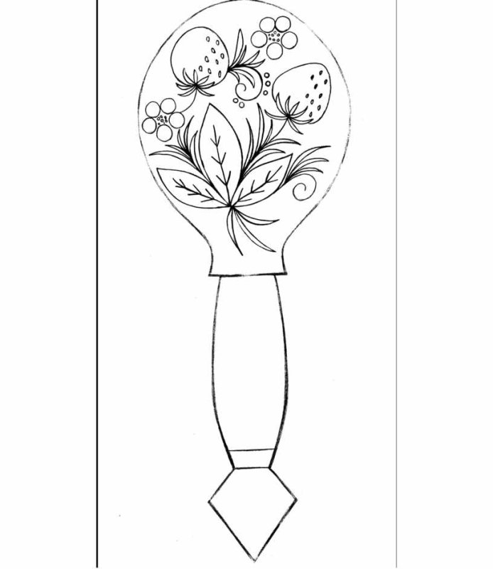 Деревянная ложка раскраска для детей