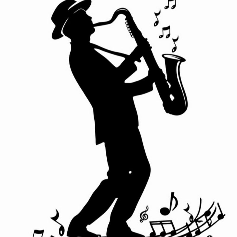 Силуэты музыкантов с инструментами