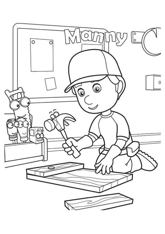 Умелец Мэнни раскраска