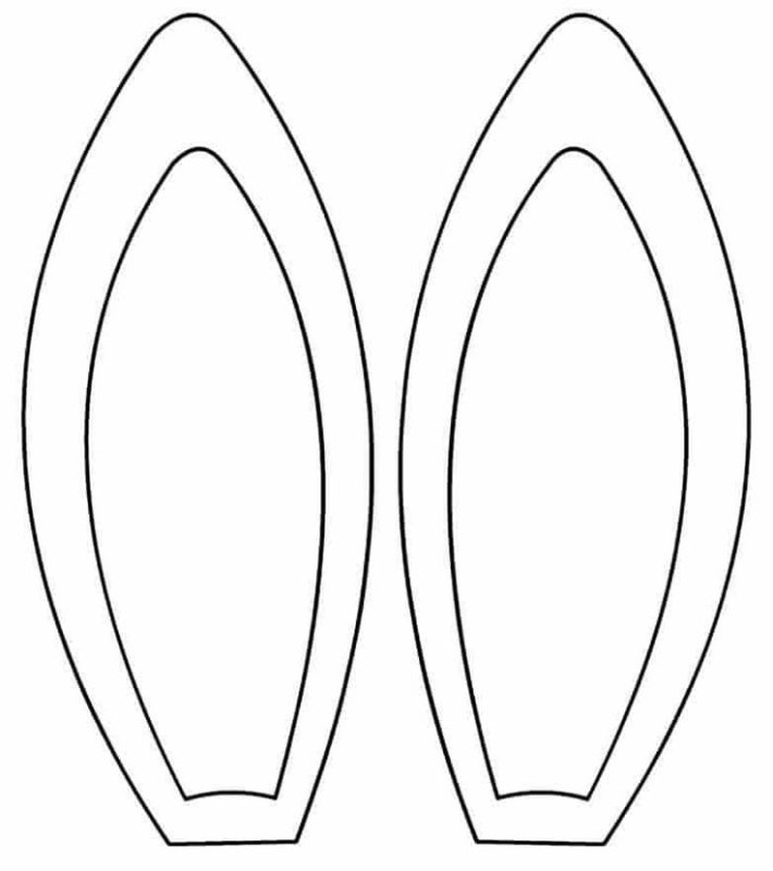 Уши зайца шаблон