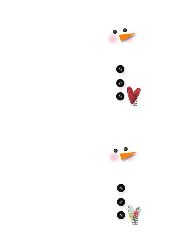 Мордочка снеговика для упаковки шоколада