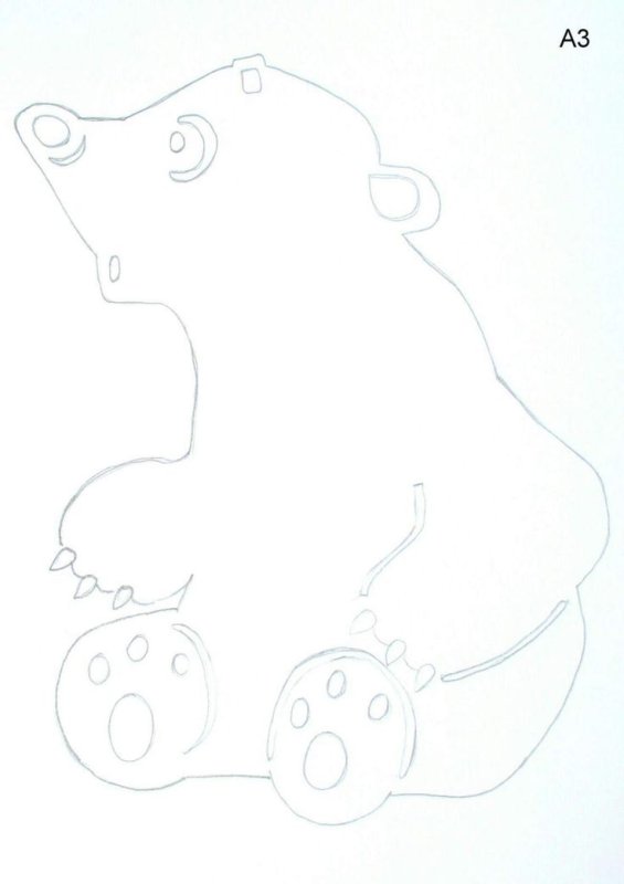 Вытынанка Медвежонок Умка