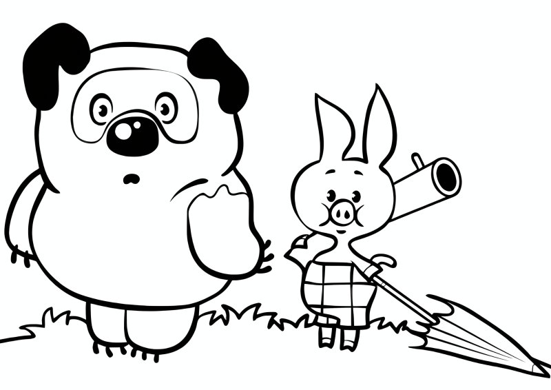 Винни пух рисунок раскраска