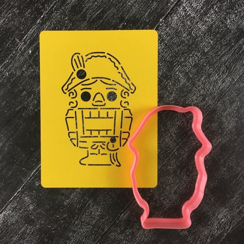 Пряник Щелкунчик трафарет