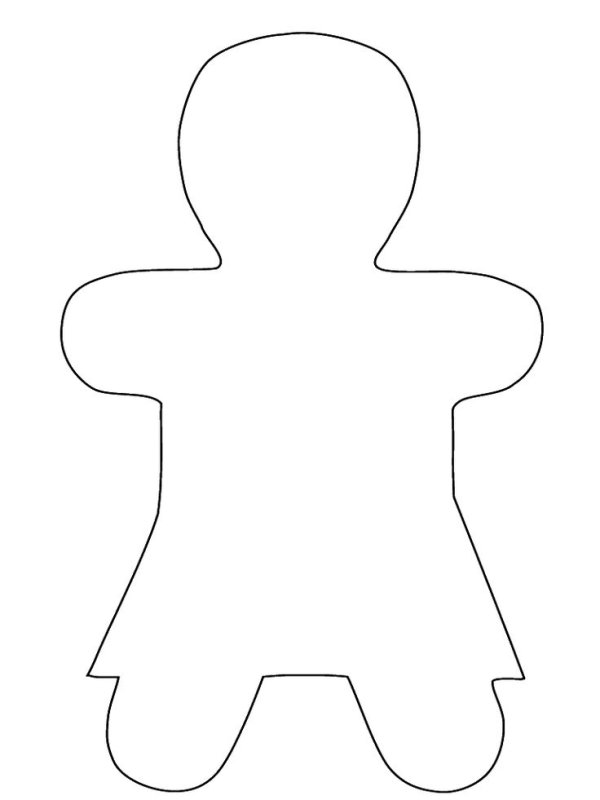 Трафарет для печенья человечек