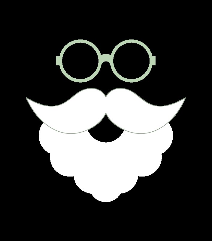 Шаблон усов для Деда Мороза