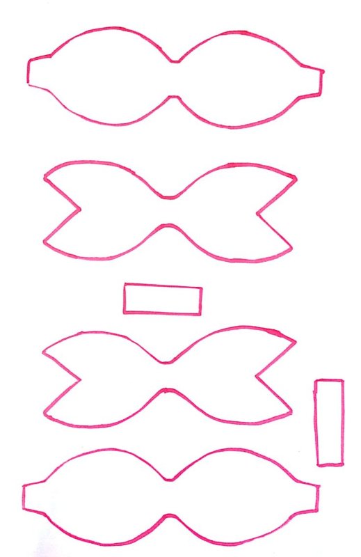 Бантик шаблон трафарет