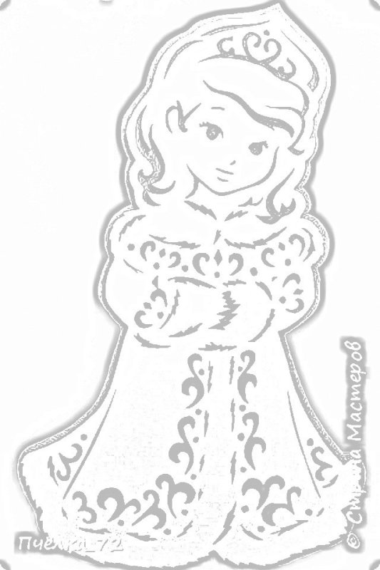 Снегурочка вытанка на окно