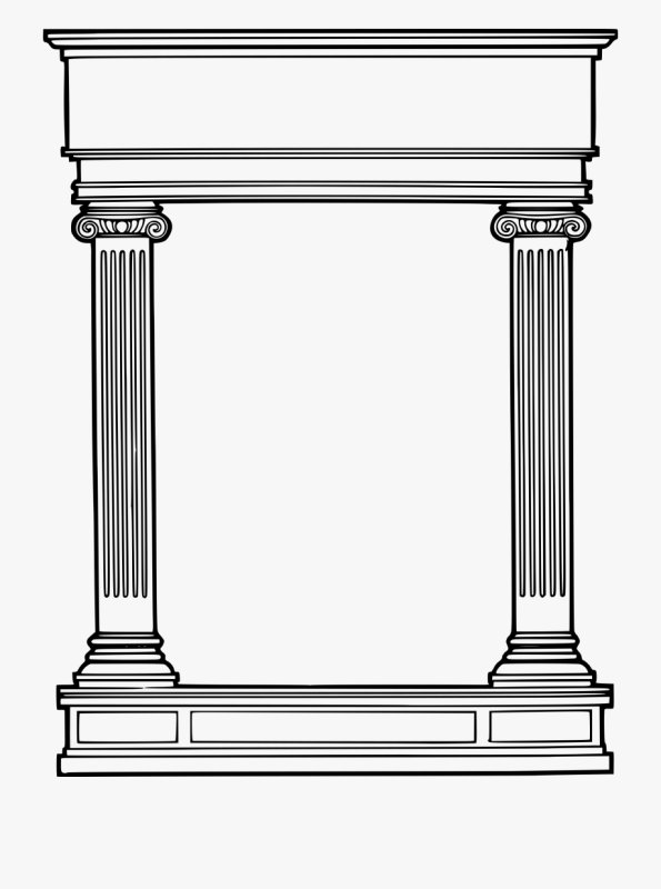 Коринфская колонна контур