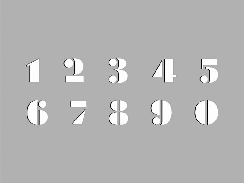 Шрифт цифры трафарет