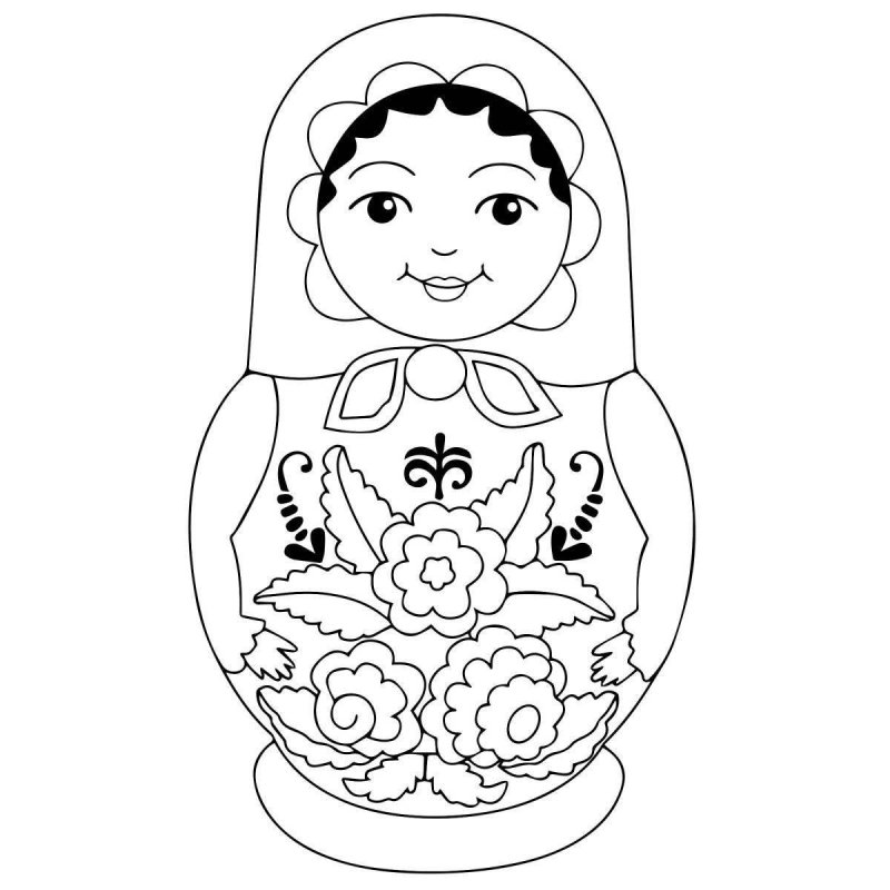 Полхов-Майданская Матрешка раскраска