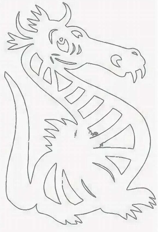 Год дракона вытынанки