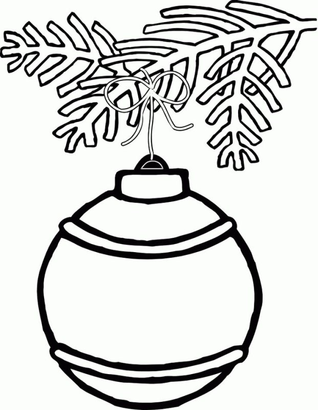 Раскраска новогодние игрушки