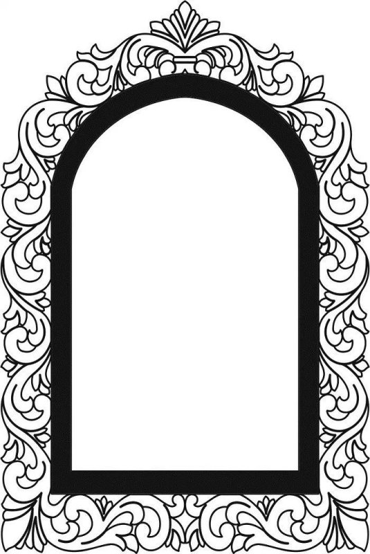 Трафарет рамки для зеркала