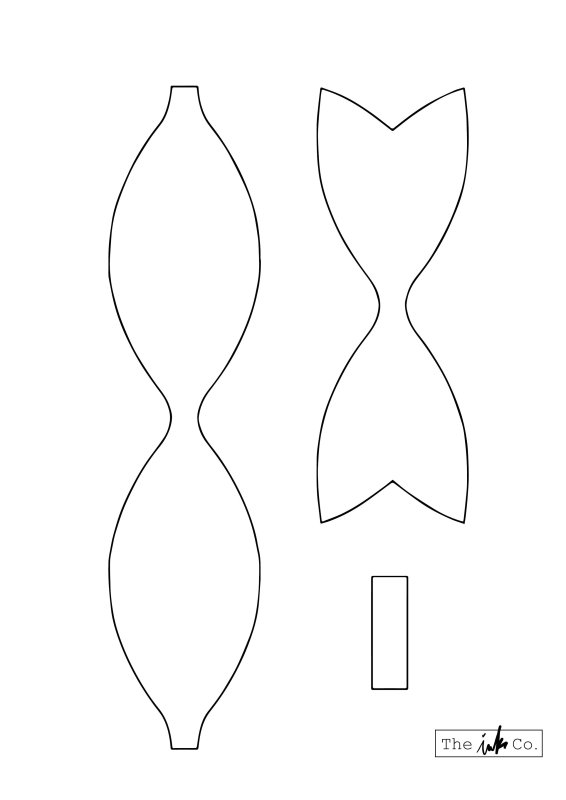 Выкройка бантика