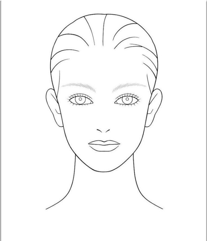 Макет лица для рисования
