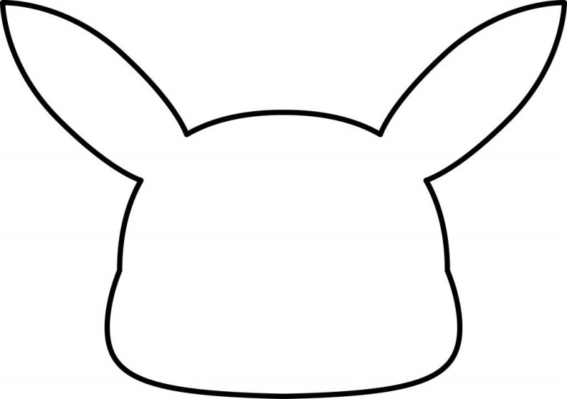 Маска Пикачу раскраска