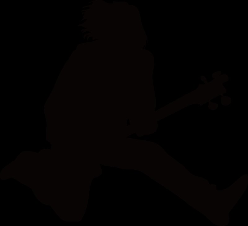 Гитарист силуэт