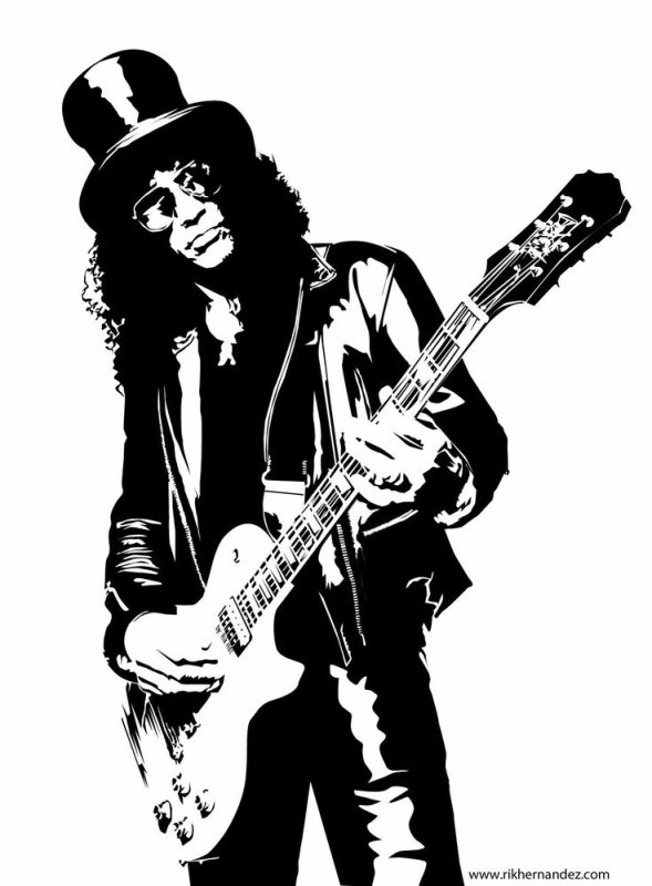 Силуэты рок музыкантов