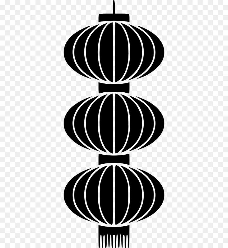 Китайский фонарь трафарет